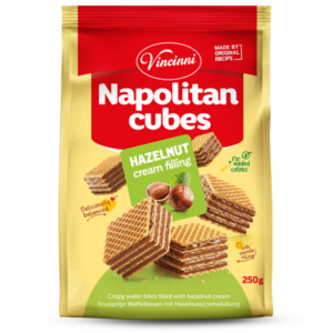 Vincinni Napolitan Cubes Hazelnut 250gr X 12