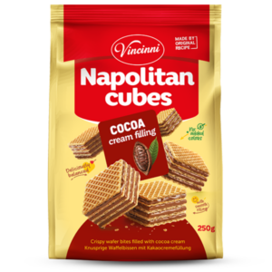 Vincinni Napolitan Cubes Cocoa 250gr X 12