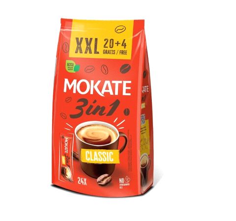 MOKATE 3in1 Classic Cafea Instant Plic 24x17g
