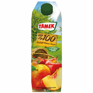 Tamek %100 Peach and Apple Juice 1lt X 12