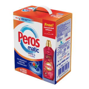 Peros Set Box White and Colors (4Kg Matic + 1lt Softner) x 4