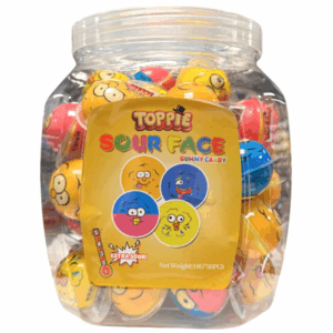 Toppie Sour Face Gummy Candy 300gr x 12
