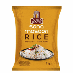 India Gate Sona Masoori Rice 2kg X 10