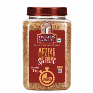 India Gate Indian Brown Basmati Rice (jar) 1kg X 10