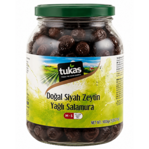 Tukas Natural Black Olives in Oil 1500ml X 6