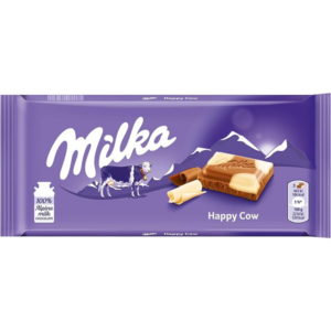 Milka Happy Cow Milk and White Chocolate  90gr x 24