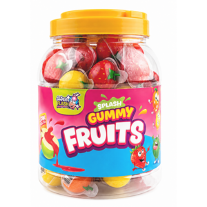 Sweet Flash Splash Gummy Fruits Jar 18gr x 60