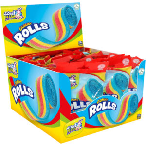 Sweet Flash Gummy Rolls Bag 100gr x 24