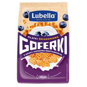 Lubella Blueberry Cream Waffle Flakes Bag 400gr X 9
